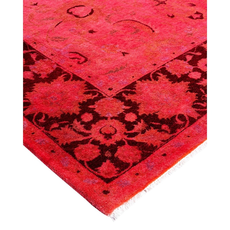 Overdyed, One-of-a-Kind Hand-Knotted Area Rug - Pink - 4' 8" x 7' 10"
