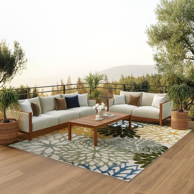 Nourison Aloha Floral Modern, Indoor/Outdoor Area Rug