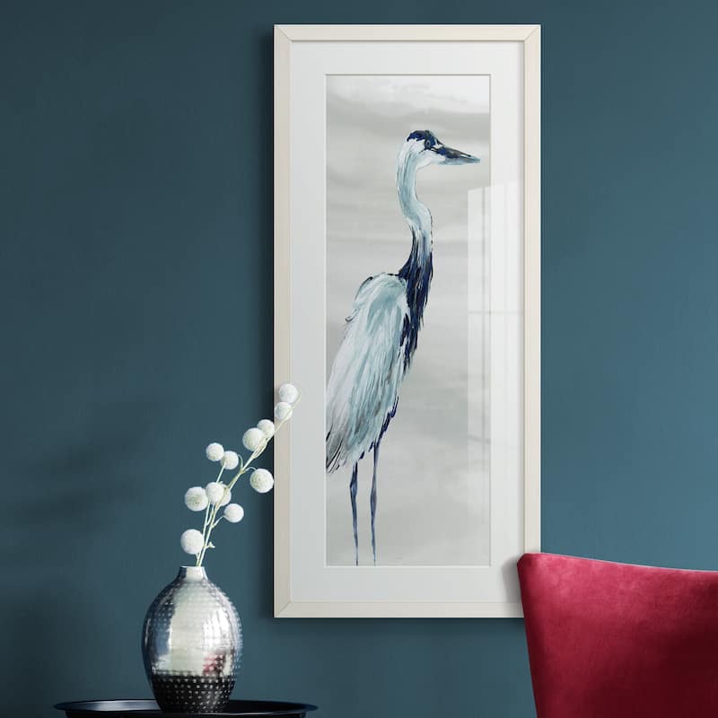 By the Sea Crane I-Premium Gallery Framed Print