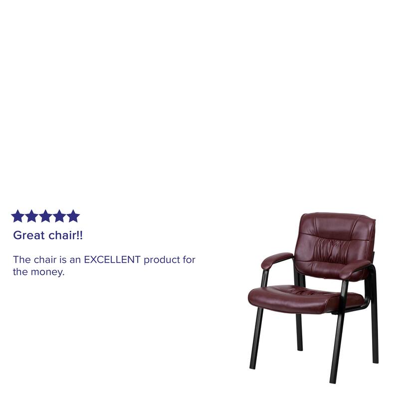 Upholstered Tufted Executive Reception Chair with Padded Arms - 23.25"W x 26"D x 36"H