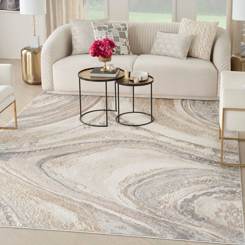 Nourison Brushstrokes Indoor only Abstract Area Rug
