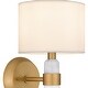 preview thumbnail 4 of 2, Kimberly 1-Light Brushed Weathered Brass Wall Sconce