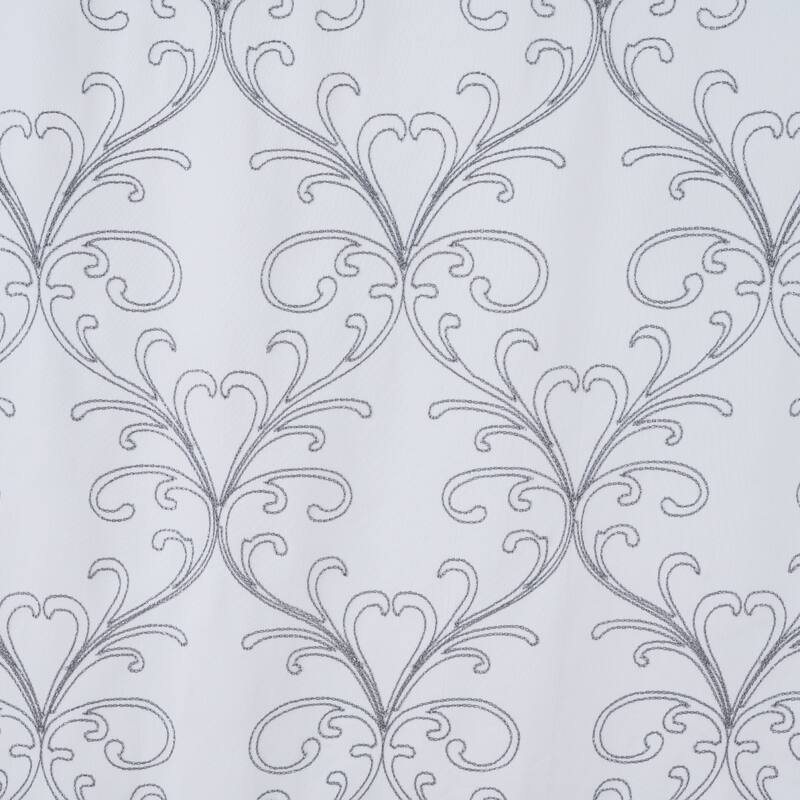 Kimber Embroidered Privacy Window Curtain Panel 84" or 90"