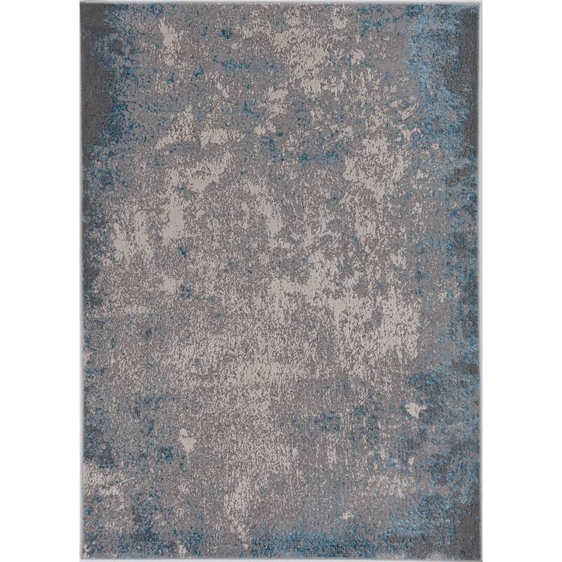 Silver Orchid Monel Natural Contemporary Rug - 6'7" x 9'6"