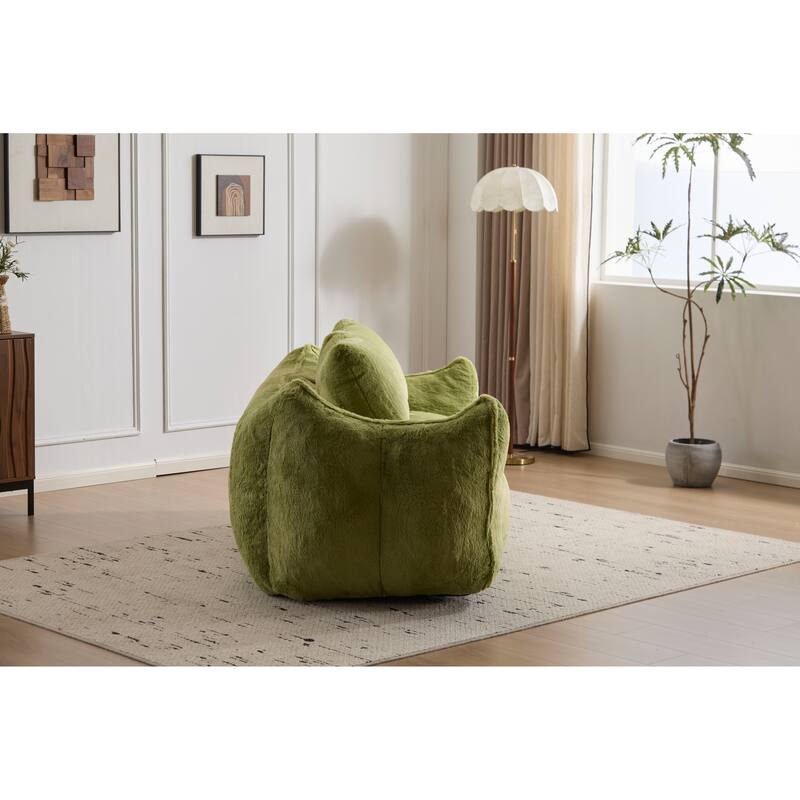 Oversized Bean Bag Sofa Reading Chair, 2-Seater Giant Bean Bag Couch with Pillows, Loveseat Chaise Lounge Sofa Chair