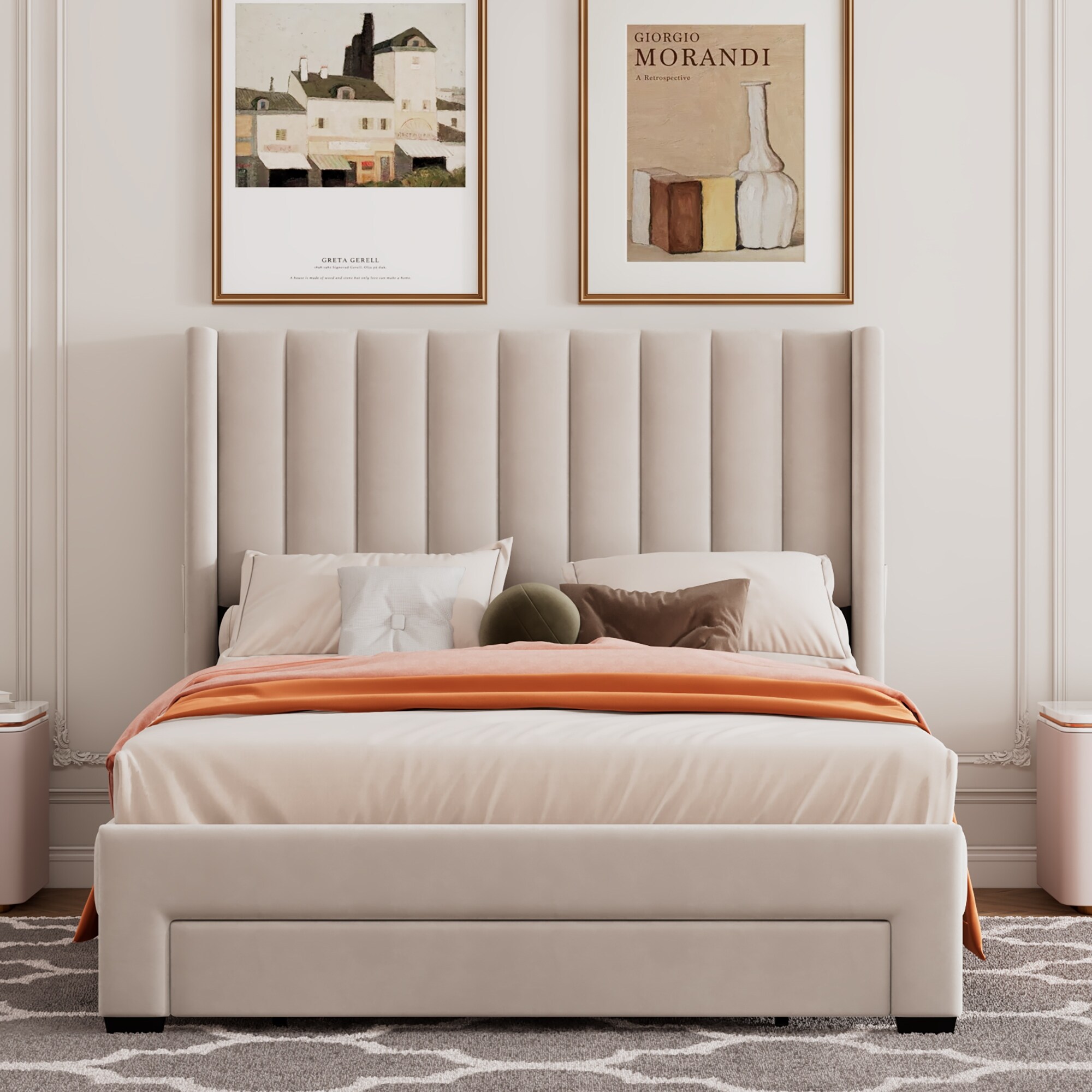 Boles full panel bed shop with 6 drawers