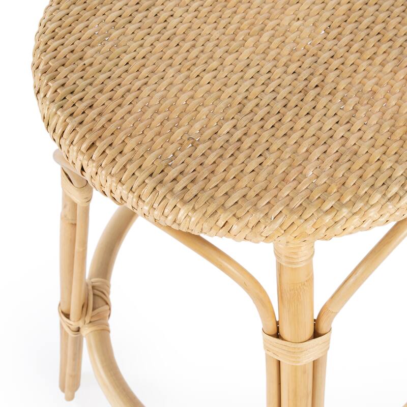 Tobias 24" Rattan Round Counter Stool