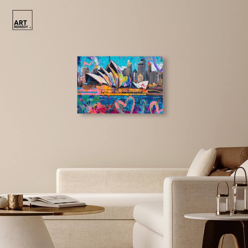 Sydney Opera Graffiti Canvas by Art Remedy, Gallery Wrapped