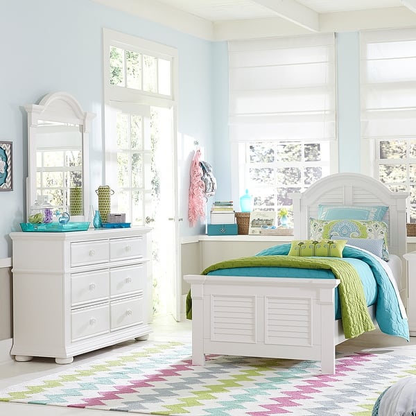 slide 2 of 18, Liberty Furniture Summer House Youth Panel Bedroom Set with Bed, Dresser, Mirror- Full or Twin Full