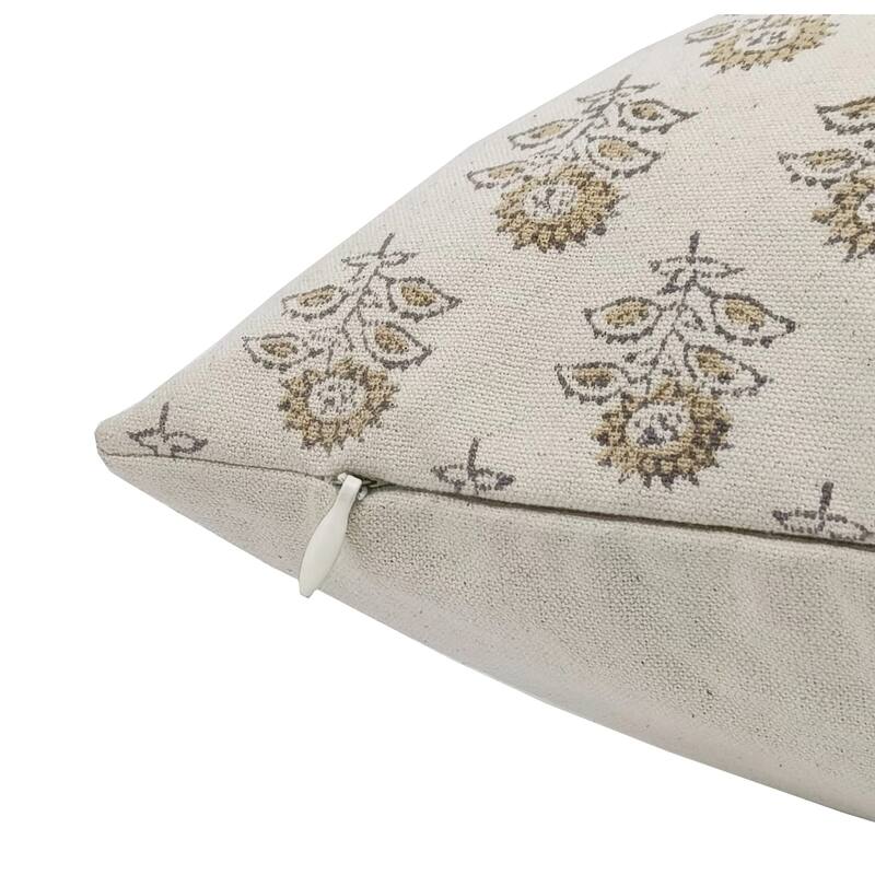 Fabdivine Cotton Farmhouse Block print pillow Cover