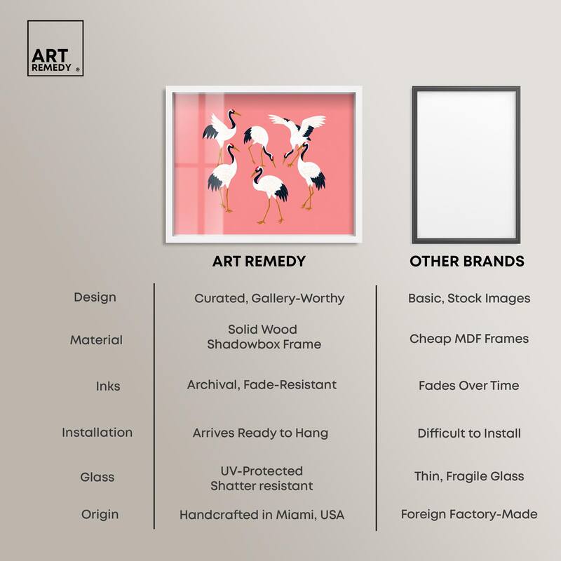 Crane Chorus Shadowbox by Art Remedy