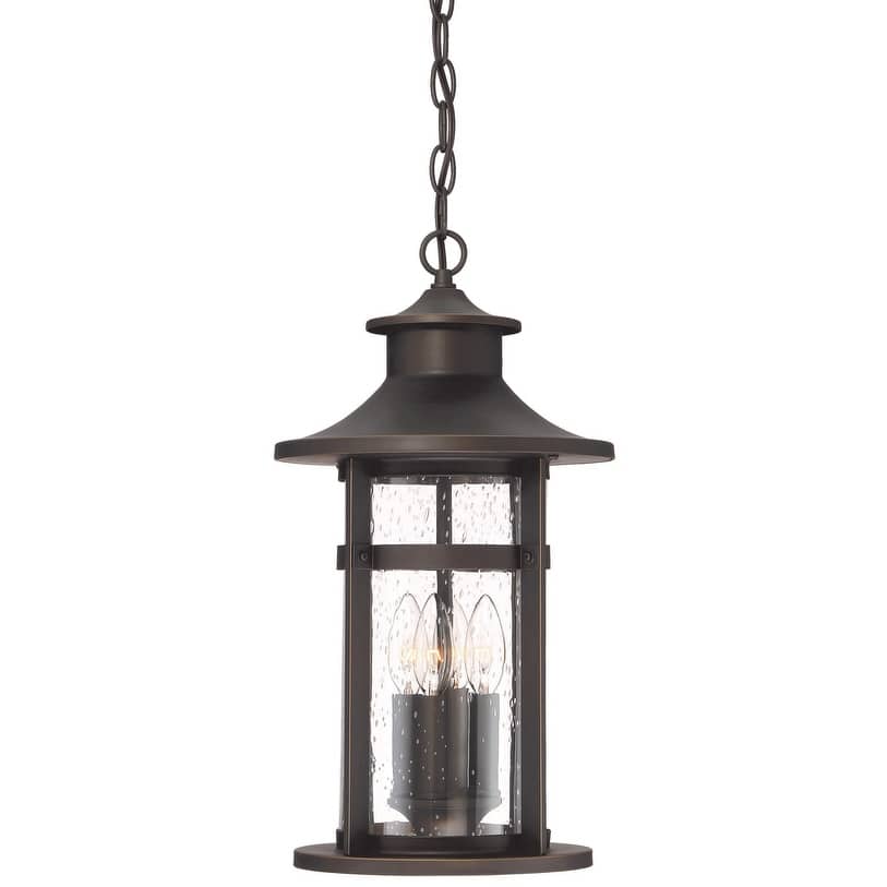 The Great Outdoors Highland Ridge 3 Light 8" Wide Outdoor Mini Pendant