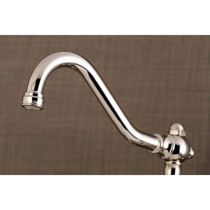 Kingston Brass Vintage 6 in. Adjustable Center Wall Mount Kitchen Faucet