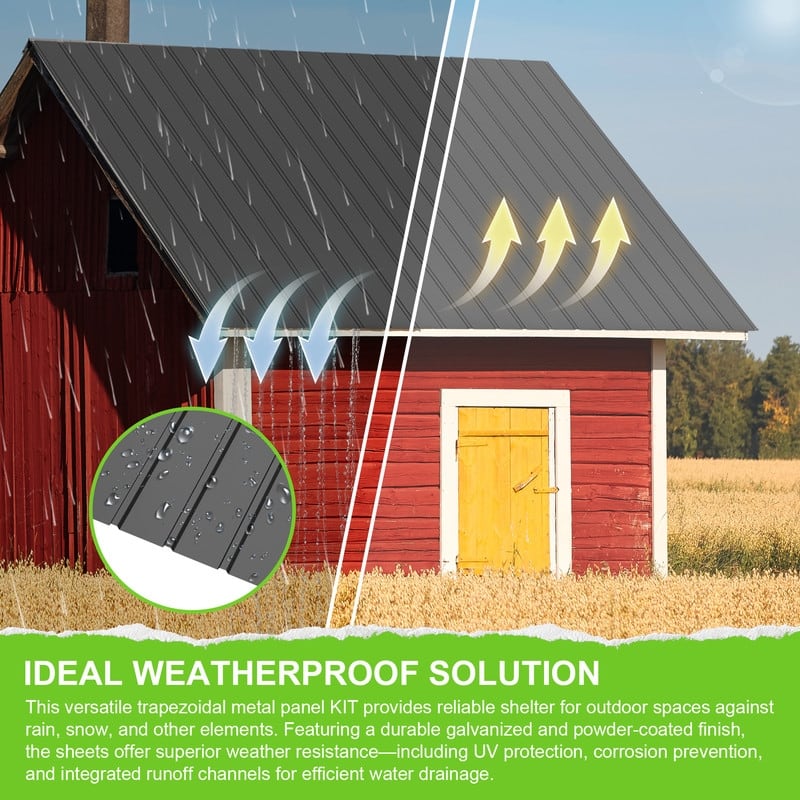 Domi Premium Trapezoidal Steel Roofing & Cladding Panels - Ultimate Weather Protection