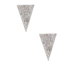 Pave Diamond Triangle Stud Earrings With Natural 14k Pave Diamond Triangle Stud Earrings With Natural 14k Gold Studs Earring Diamonds