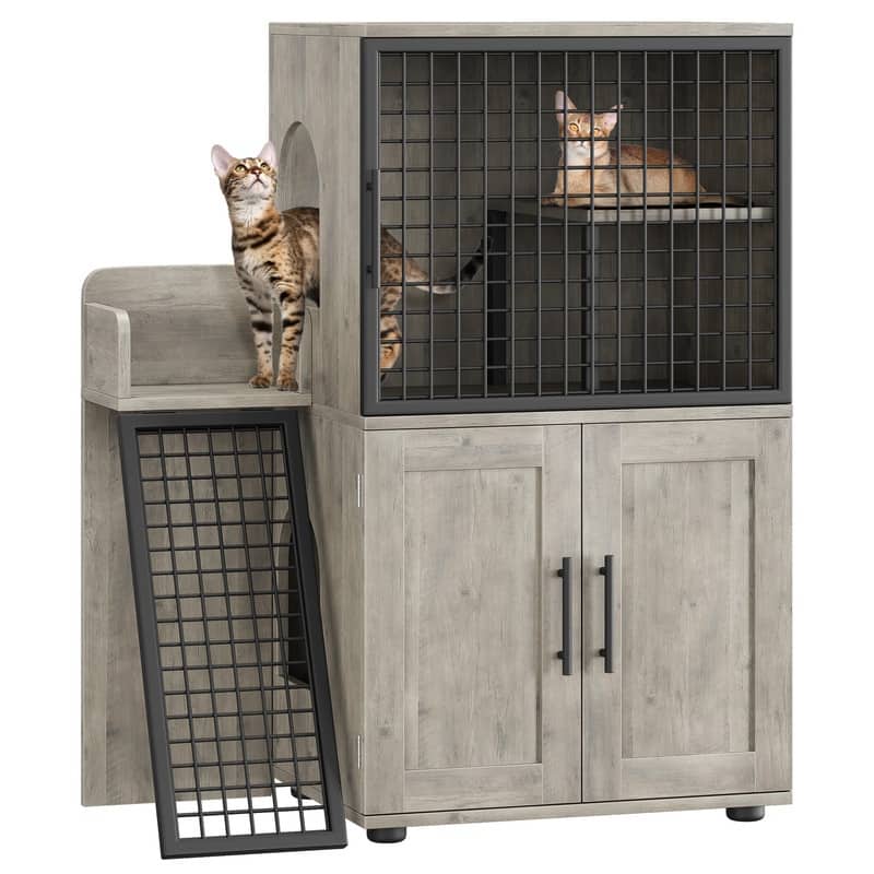 Villa cat litter cabinet