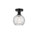 Option Clear Water Glass / Matte Black