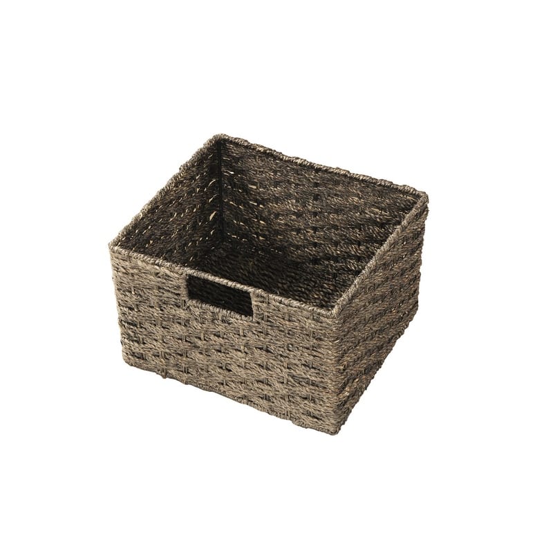 Rustic Acacia&Rattan Storage Cabinet-Farmhouse Style,No Assembly