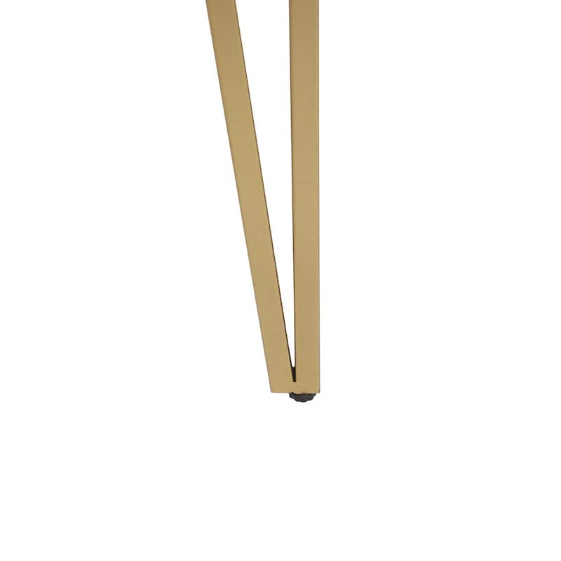 Black Wood and Gold Metal Console and Entry Table - 30.25" H x 42" W