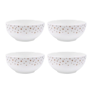 Mikasa Set of 4 Millie Gold Appetizer Bowls, 6 Inch - 6-in