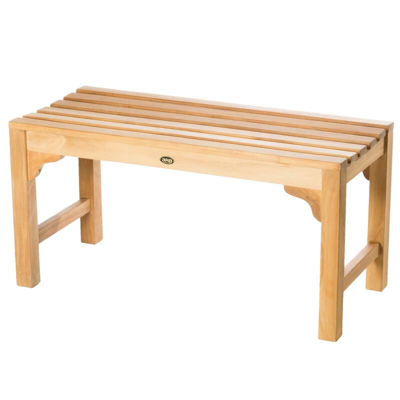 Teak Shower Bench Curved 36" (90 cm)