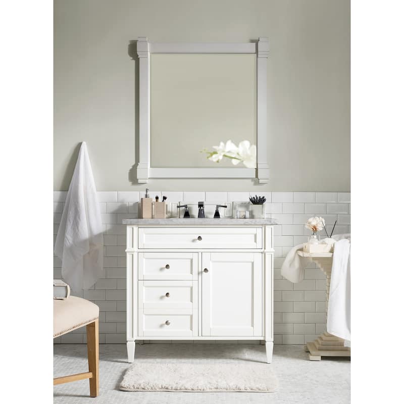 James Martin Vanities Brittany 36" Single Vanity, Bright White