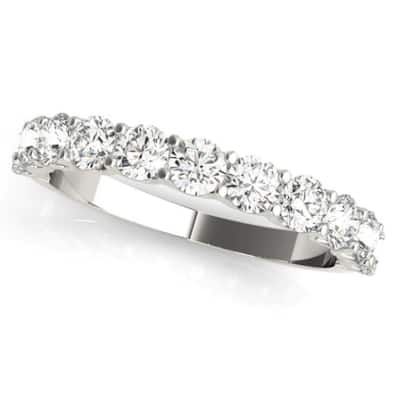 1/2Ct Diamond U Prong Wedding Ring in White Gold