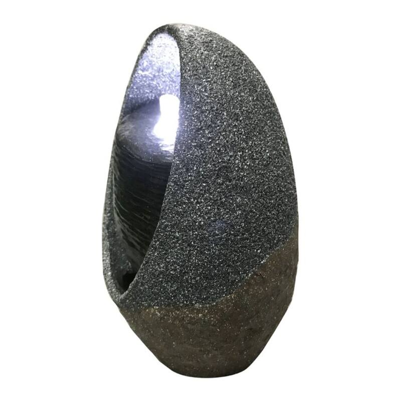 11" LED Lighted Bubbling Water Tabletop Fountain