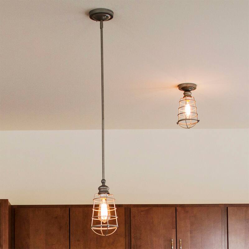 Design House Ajax 1 Light Dimmable Semi-Flush Ceiling Fixture