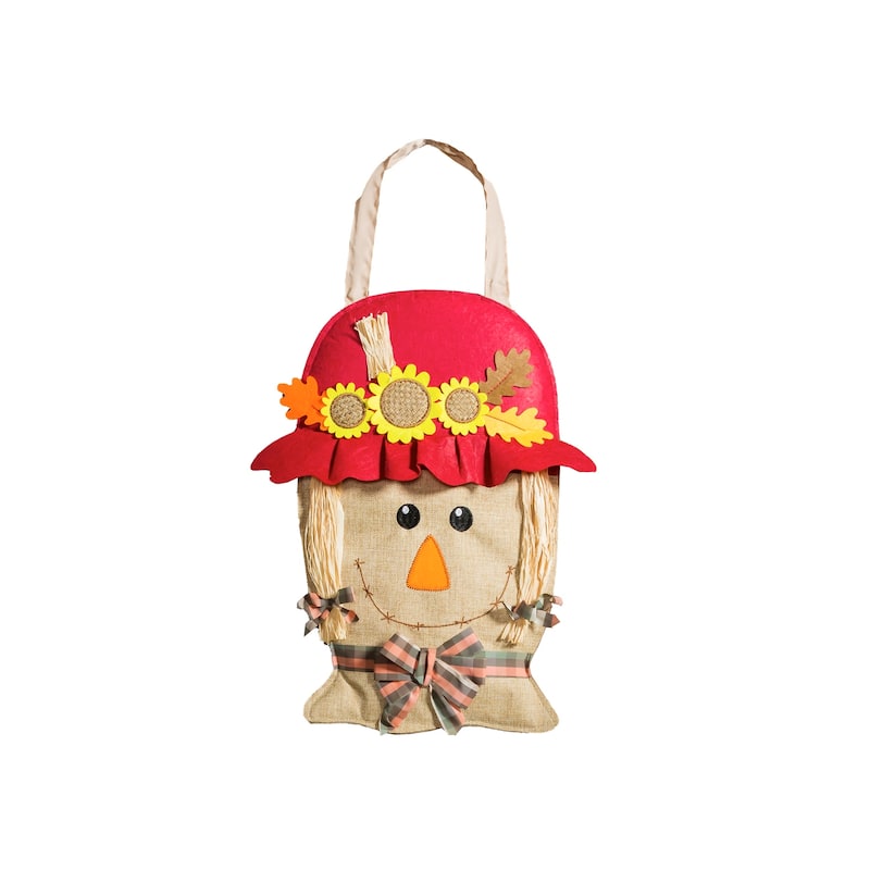 Mrs. Scarecrow Door Decor, 13.50x17.50"H