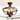 4-Light Brown and Vintage Wood Semi-Flush Mount Ceiling Light - 15.35 in. W x 15.35 in. D x 14.57 in. H