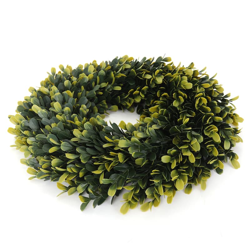 Golden Boxwood Wreath