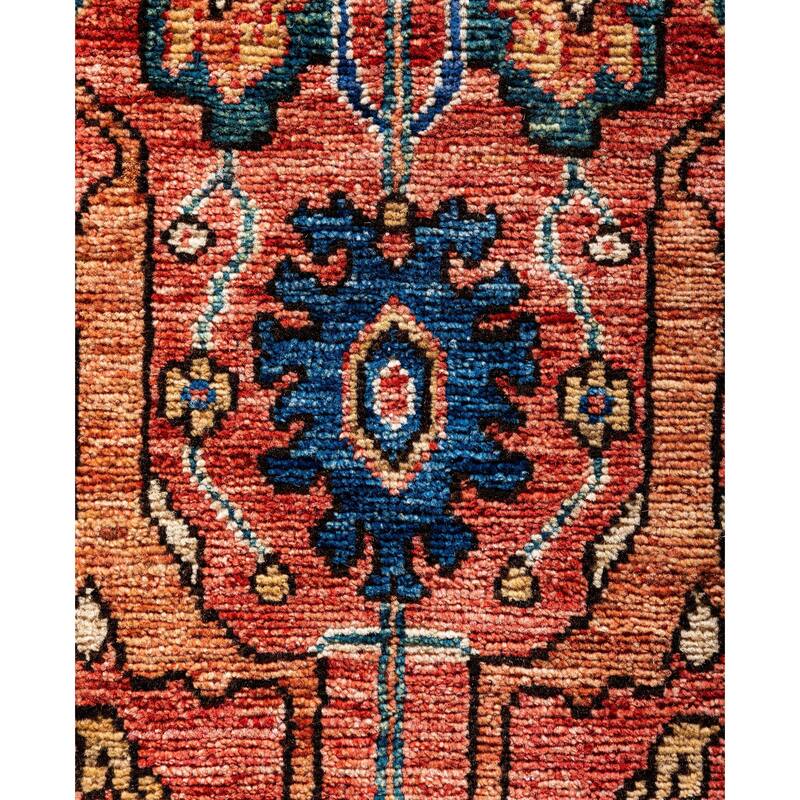 Serapi One-of-a-Kind Hand-Knotted Area Rug - Red - 9' 0" x 12' 1"