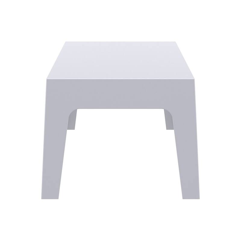 27.5" Silver Stackable Outdoor Patio Coffee Table