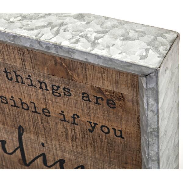 Shop Set Of 2 Brown And Gray Inspirational Quotes Printed Wall