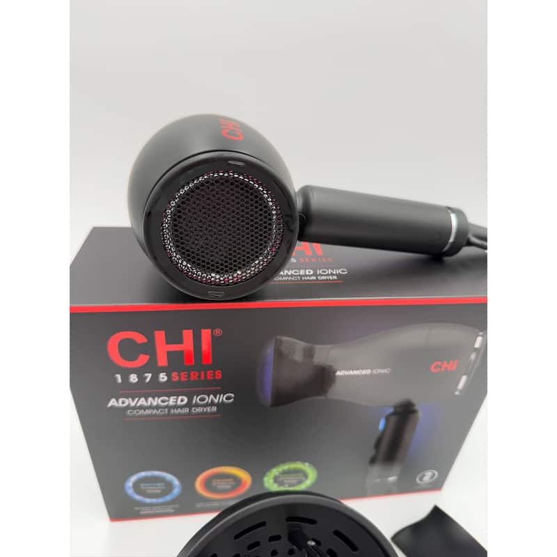 CHI 1875 Series Advanced Ionic Compact Hair Dryer Matte Black
