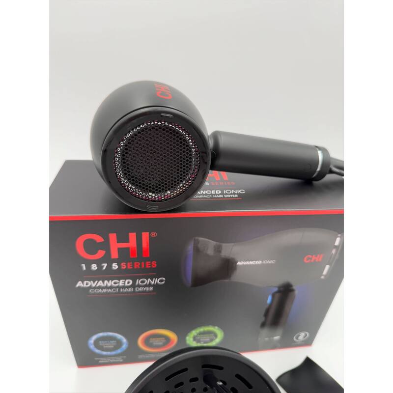 CHI Original Digital Hairstyling Iron 1" and 1875 Series Ionic Compact Hair Dryer Set