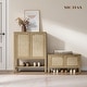 preview thumbnail 16 of 14, Boho Farmhouse Rattan Shoe Bench with Hidden Storage - Safety Hinged Lift Top Chest for Hallway & Living Room - 1-Piece