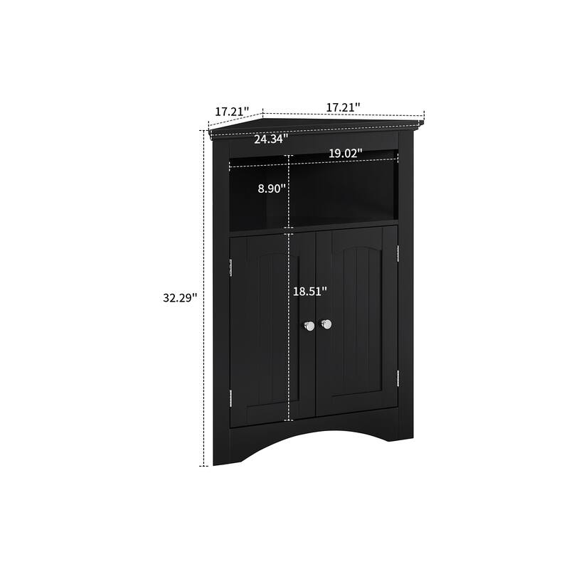 Classic Stylish Wooden Corner Storage Cabinet, For Indoor Use