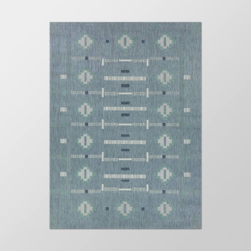 Virginia Global Transitional Indoor/Outdoor Area Rug - 5'3" x 7' - Dark Blue