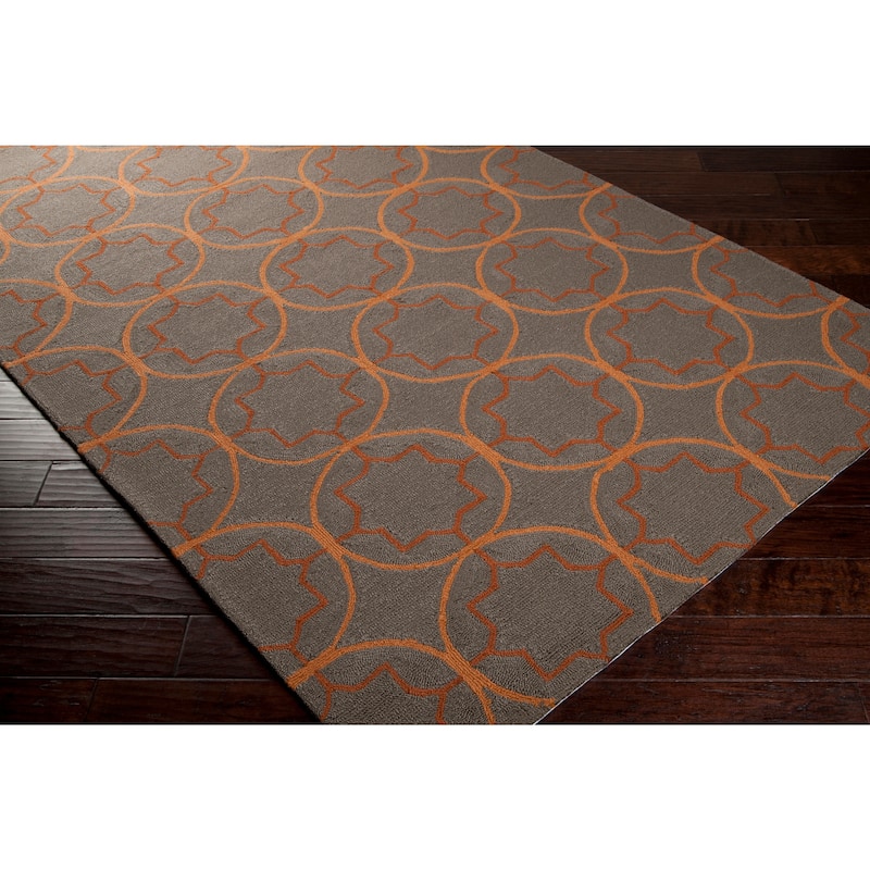Hand-hooked Dolly Contemporary Geometric Indoor/ Outdoor Area Rug