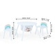 preview thumbnail 4 of 5, Rainbow Fishnet Play Table & Chairs Kids Furniture - White - 32.25"L x 32.25"W x 17"H