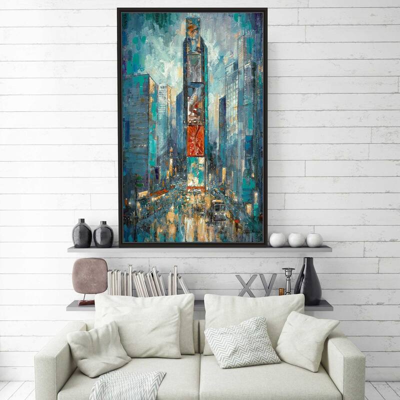 "City of Lights" by Ruane Manning Print on Floating Canvas