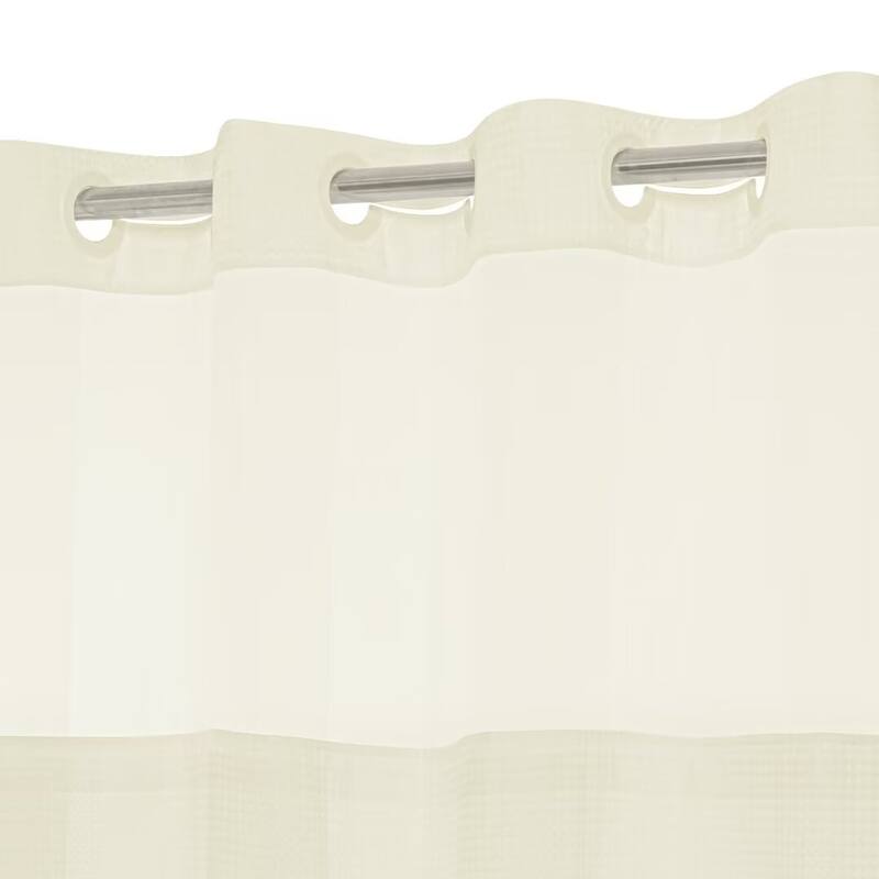 No Hook Waffle Weave Shower Curtain with Snap-in Liner