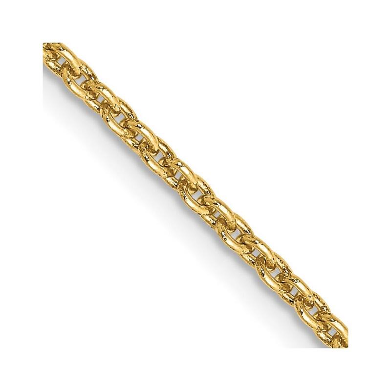 Curata 14k Yellow Gold Solid Polished 2mm Cable Chain Necklace Options: 16 18