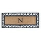preview thumbnail 175 of 187, Non Slip Coir Low Profile Myla Monogrammed Entry Doormat, 17.7"x47.25" monogrammed n