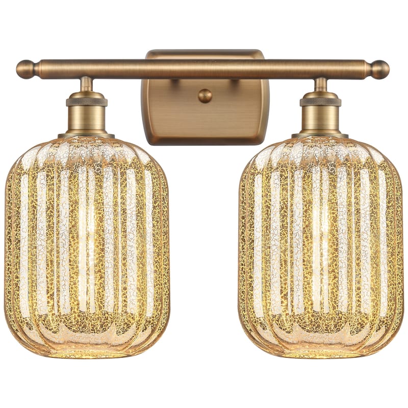 Innovations Lighting 516-2W-13-17 Preston Vanity Preston 2 Light 17" - Brushed Brass / Mercury