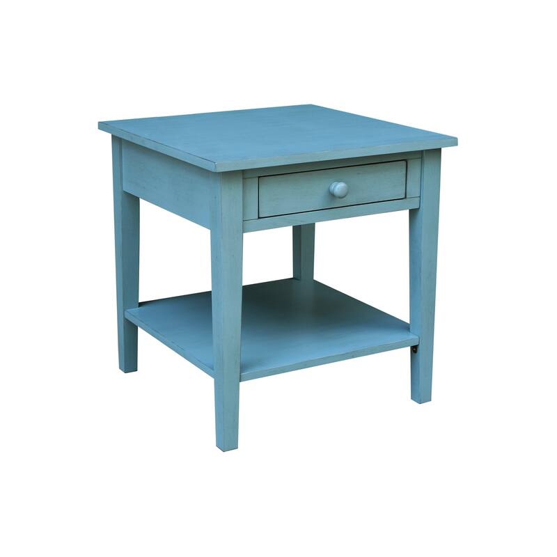 Spencer Square Solid Parawood End Table - 24 in. W x 24 in. D x 25 in. H
