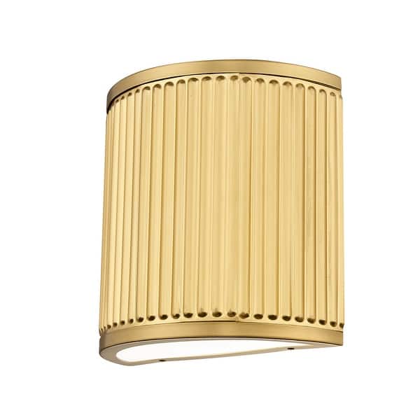 slide 2 of 8, Z-Lite 1013S-LED Stari 8" Tall Bathroom Sconce Modern Gold