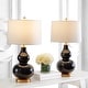 preview thumbnail 4 of 16, SAFAVIEH Lighting Karlen Gourd Table Lamp (Set of 2) - 15x15x28.5